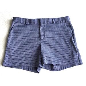 Banana Republic Shorts Women's Size 8 Blue Print Mid Rise Pockets